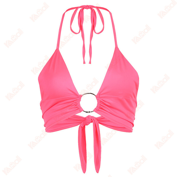 pink hanging neck type tank tops